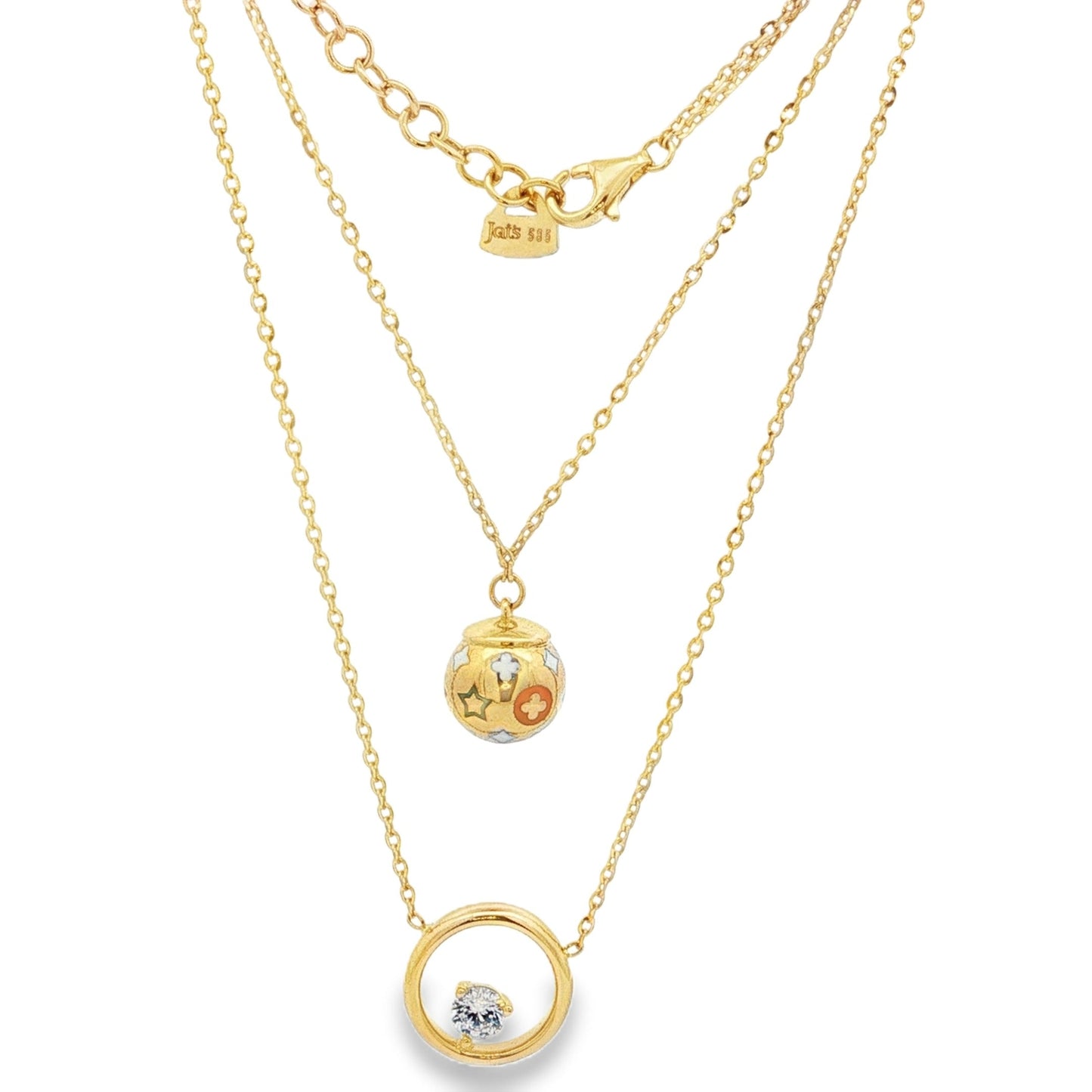 Jai's 14K Yellow Gold Two-strand Charm Necklace