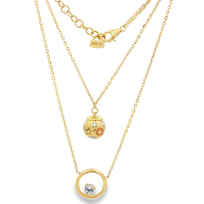 Jai's 14K Yellow Gold Two-strand Charm Necklace