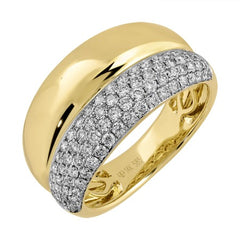 Jai's 14K Yellow Gold Two-row Diamond Ring