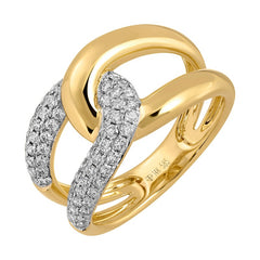 Jai's 14K Yellow Gold Diamond Interlocking Ring