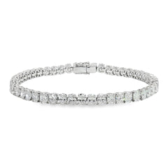 Jai's 18K White Gold Oval Diamond Tennis Bracelet