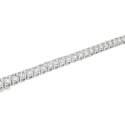 Jai's 14K White Gold 9.5-carat Oval-cut Diamond Tennis Bracelet