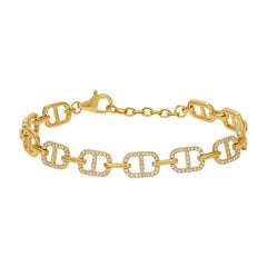 Jai's 14K Yellow Gold Diamond Mariner Chain Bracelet