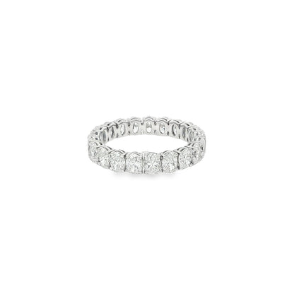 Jai's 18K White Gold Oval Diamond Pave Wedding Band