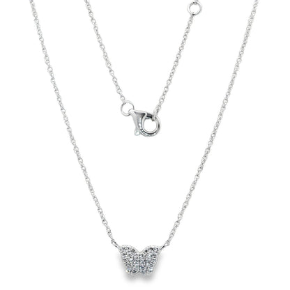 Jai's 14K White Gold Diamond Butterfly Necklace