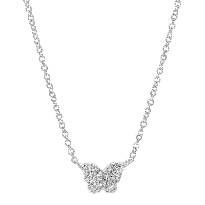 Jai's 14K White Gold Diamond Butterfly Necklace