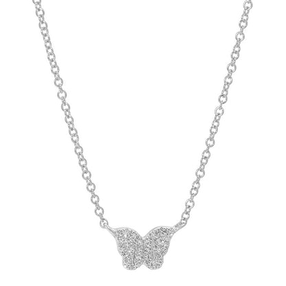 Jai's 14K White Gold Diamond Butterfly Necklace