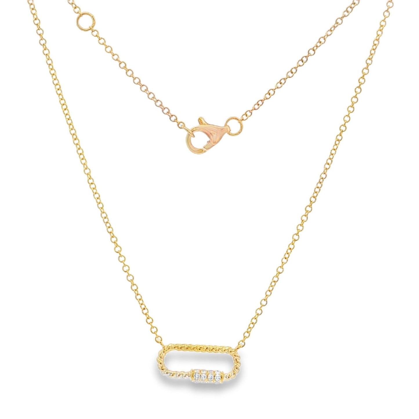Jai's 14K Yellow Gold Diamond Station Necklace