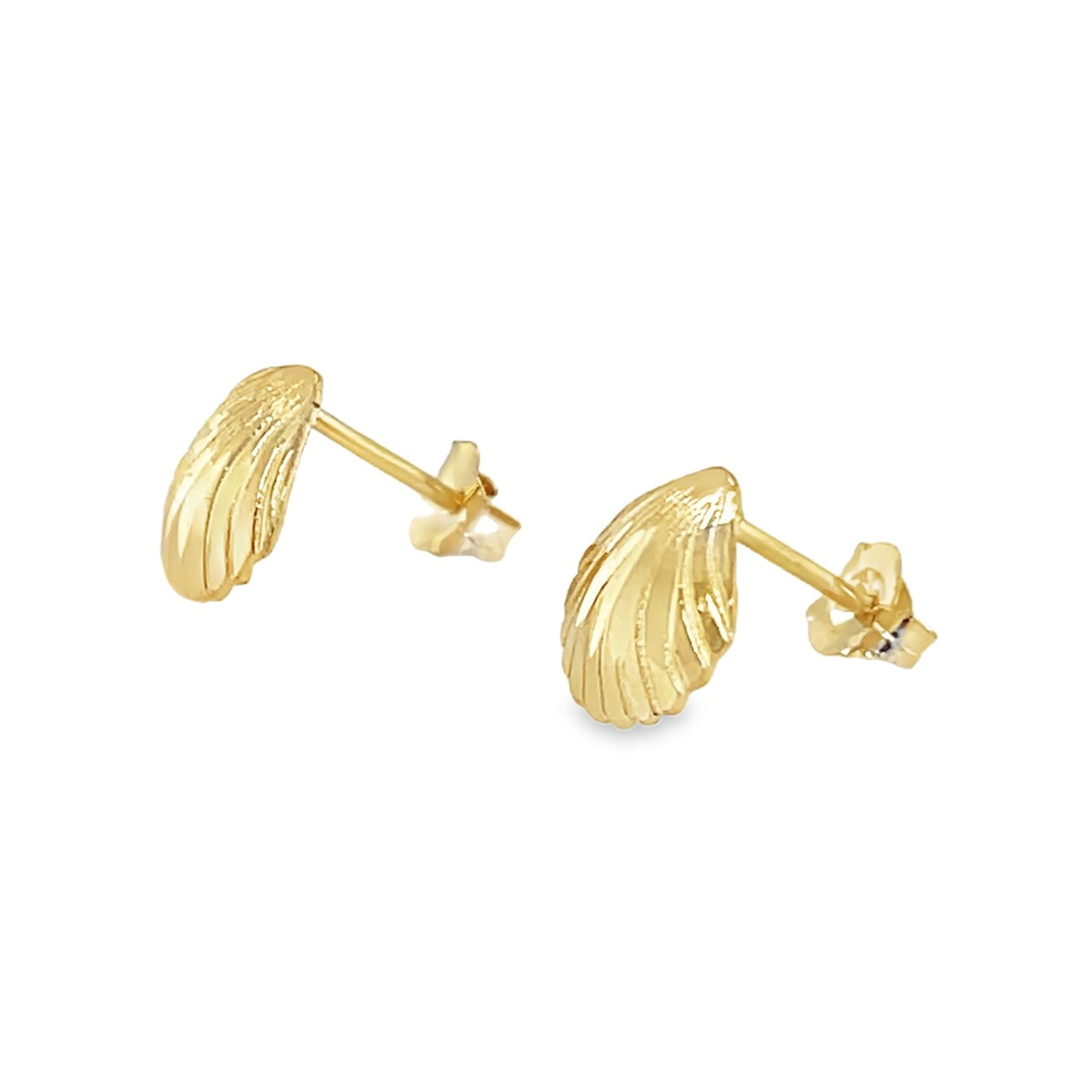 Jai's 14K Yellow Gold Seashell Studs
