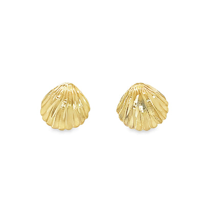 Jai's 14K Yellow Gold Seashell Studs