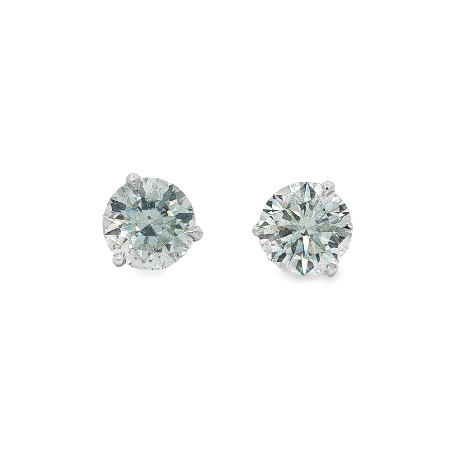 Jai's 18K White Gold 4-carat Solitaire Diamond Studs