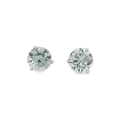 Jai's 18K White Gold 4-carat Solitaire Diamond Studs