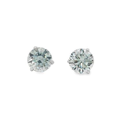 Jai's 18K White Gold 4-carat Solitaire Diamond Studs
