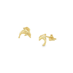 Jai's 14K Yellow Gold Dolphin Studs