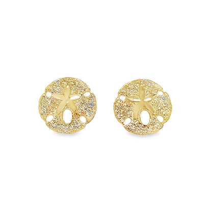 Jai's 14K Yellow Gold Large Sand Dollar Studs