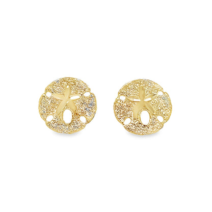 Jai's 14K Yellow Gold Large Sand Dollar Studs