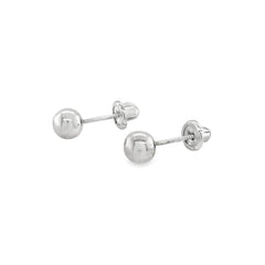 Jai's 14K White Gold 2.5MM Sphere Studs