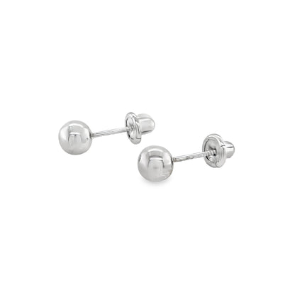 Jai's 14K White Gold 2.5MM Sphere Studs