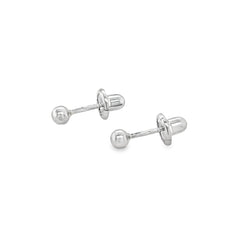 Jai's 14K White Gold 3MM Sphere Studs