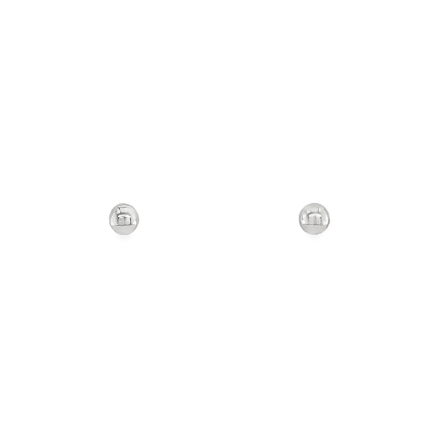 Jai's 14K White Gold 3MM Sphere Studs