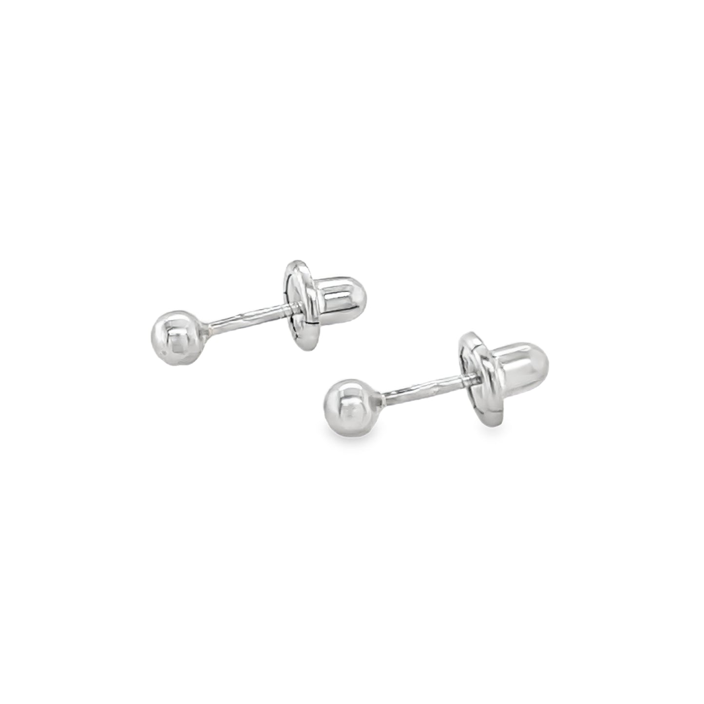 Jai's 14K White Gold 3MM Sphere Studs