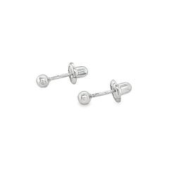 Jai's 14K White Gold 3MM Sphere Studs