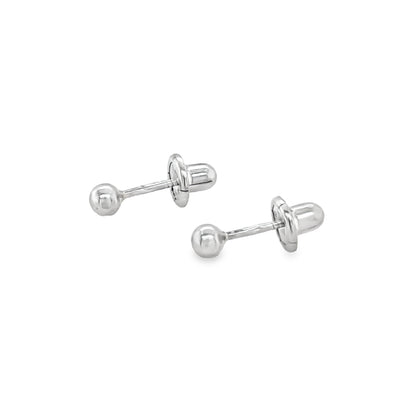 Jai's 14K White Gold 3MM Sphere Studs