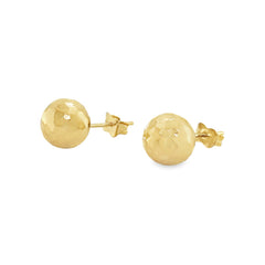 Jai's 14K Yellow Gold 9.5MM Faceted Sphere Studs