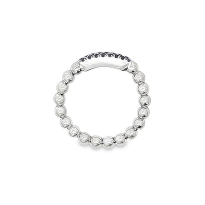 Hulchi Belluni's 18K White Gold Sapphire Tresore Ring