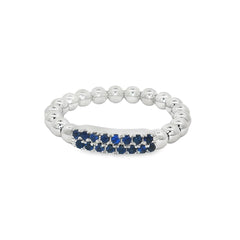 Hulchi Belluni's 18K White Gold Sapphire Tresore Ring