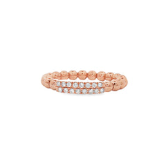 Hulchi Belluni's 18K Rose Gold Diamond Tresore Ring