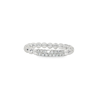 Hulchi Belluni's 18K White Gold Diamond Tresore Ring