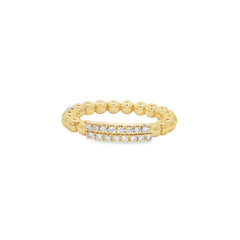 Hulchi Belluni's 18K Yellow Gold Diamond Tresore Ring