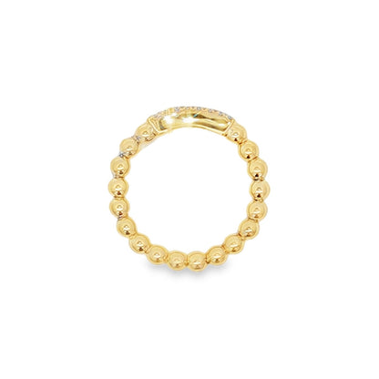 Hulchi Belluni's 18K Yellow Gold Diamond Tresore Ring