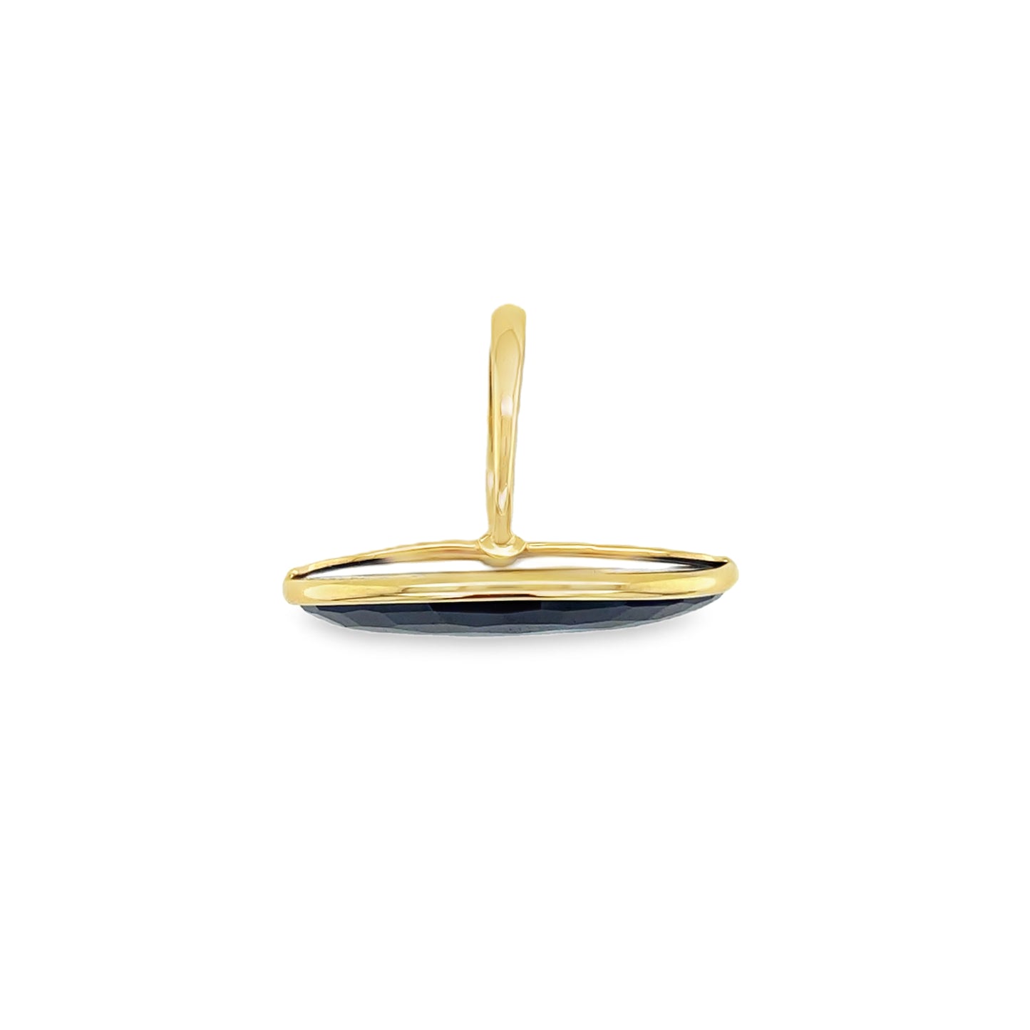 Jai's 18K Yellow Gold Oval Blue Corundum Ring