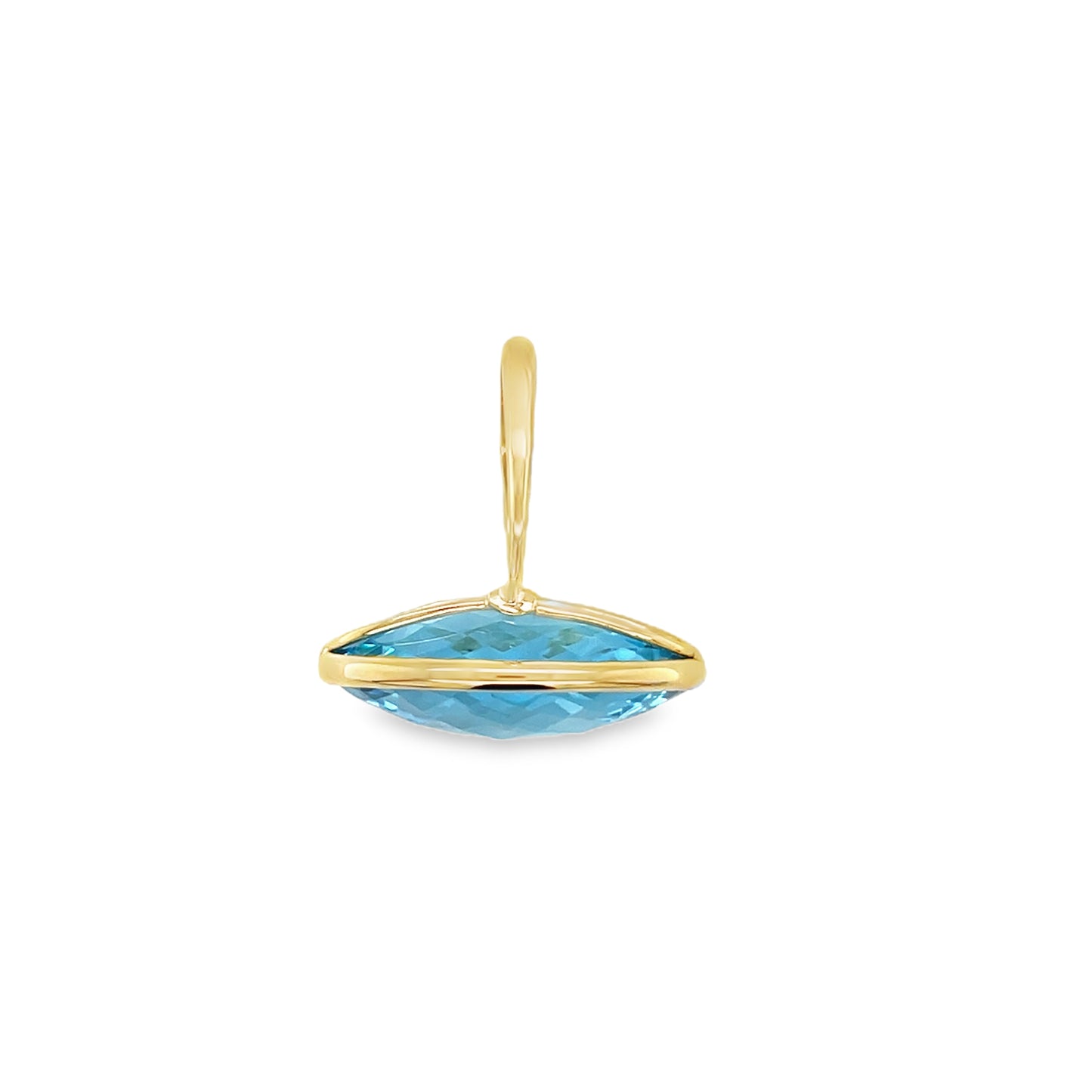 Jai's 18K Yellow Gold Oval Blue Topaz Ring