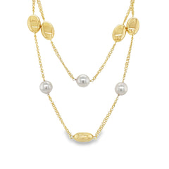 Jai's 18K Yellow Gold Beaded Pearl Necklace