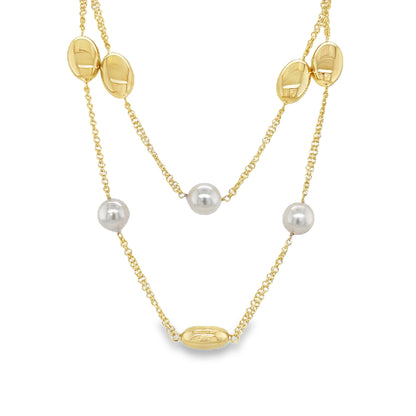 Jai's 18K Yellow Gold Beaded Pearl Necklace