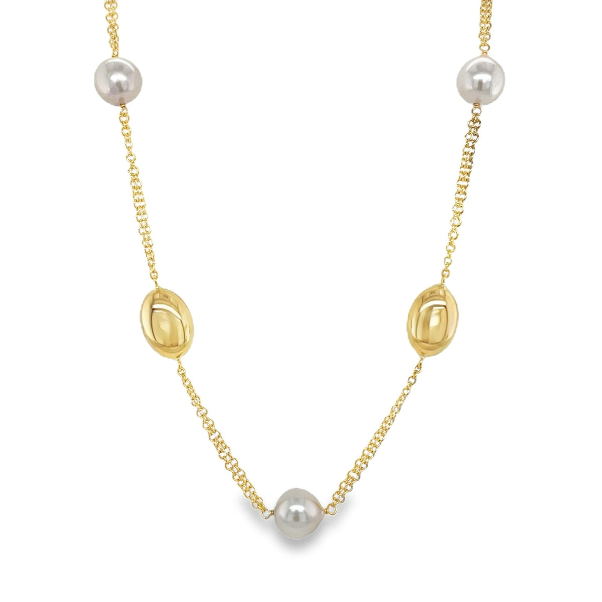 Jai's 18K Yellow Gold Beaded Pearl Necklace