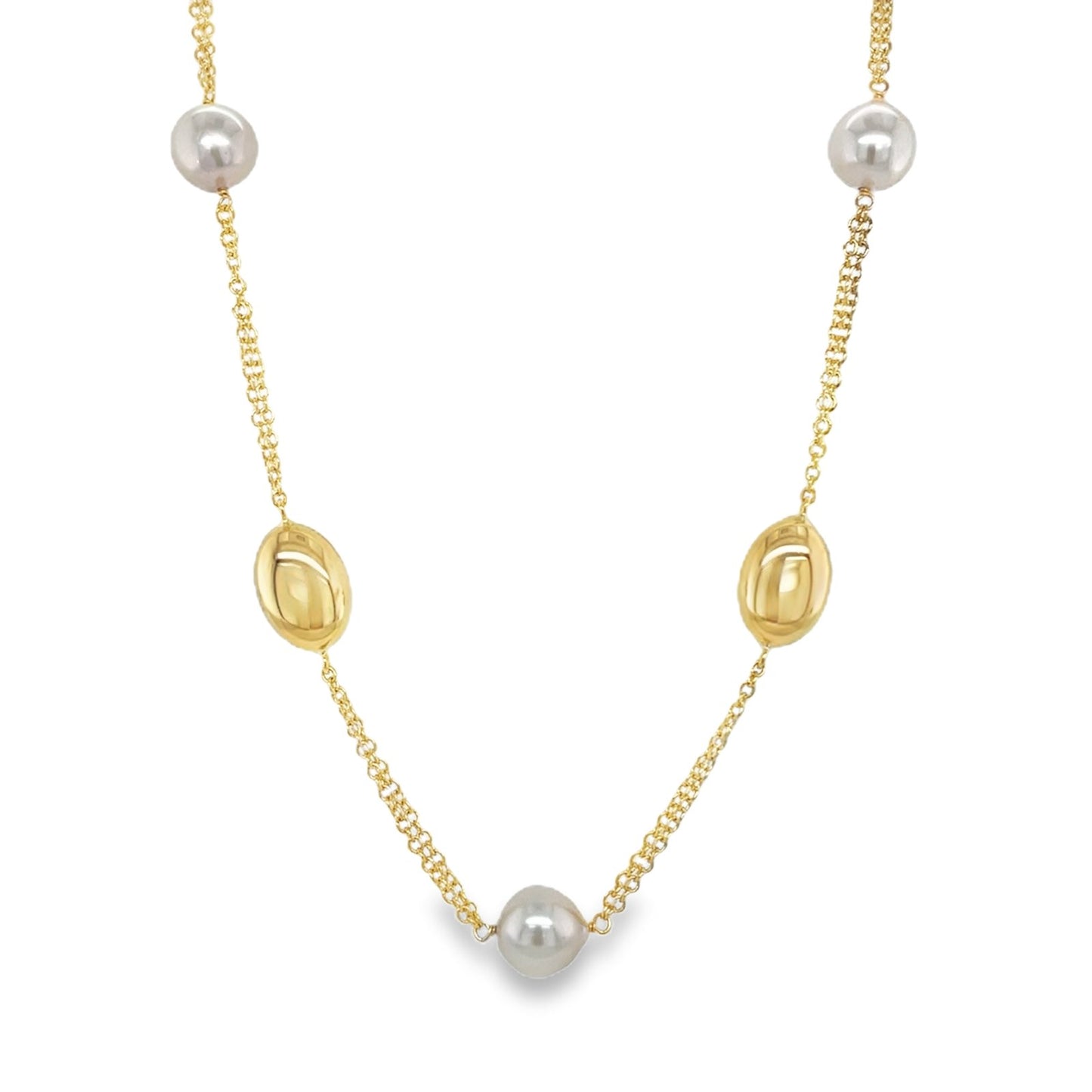 Jai's 18K Yellow Gold Beaded Pearl Necklace