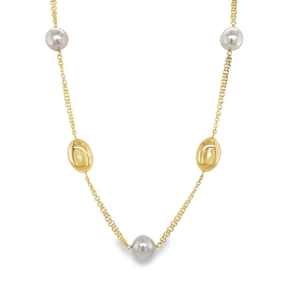 Jai's 18K Yellow Gold Beaded Pearl Necklace