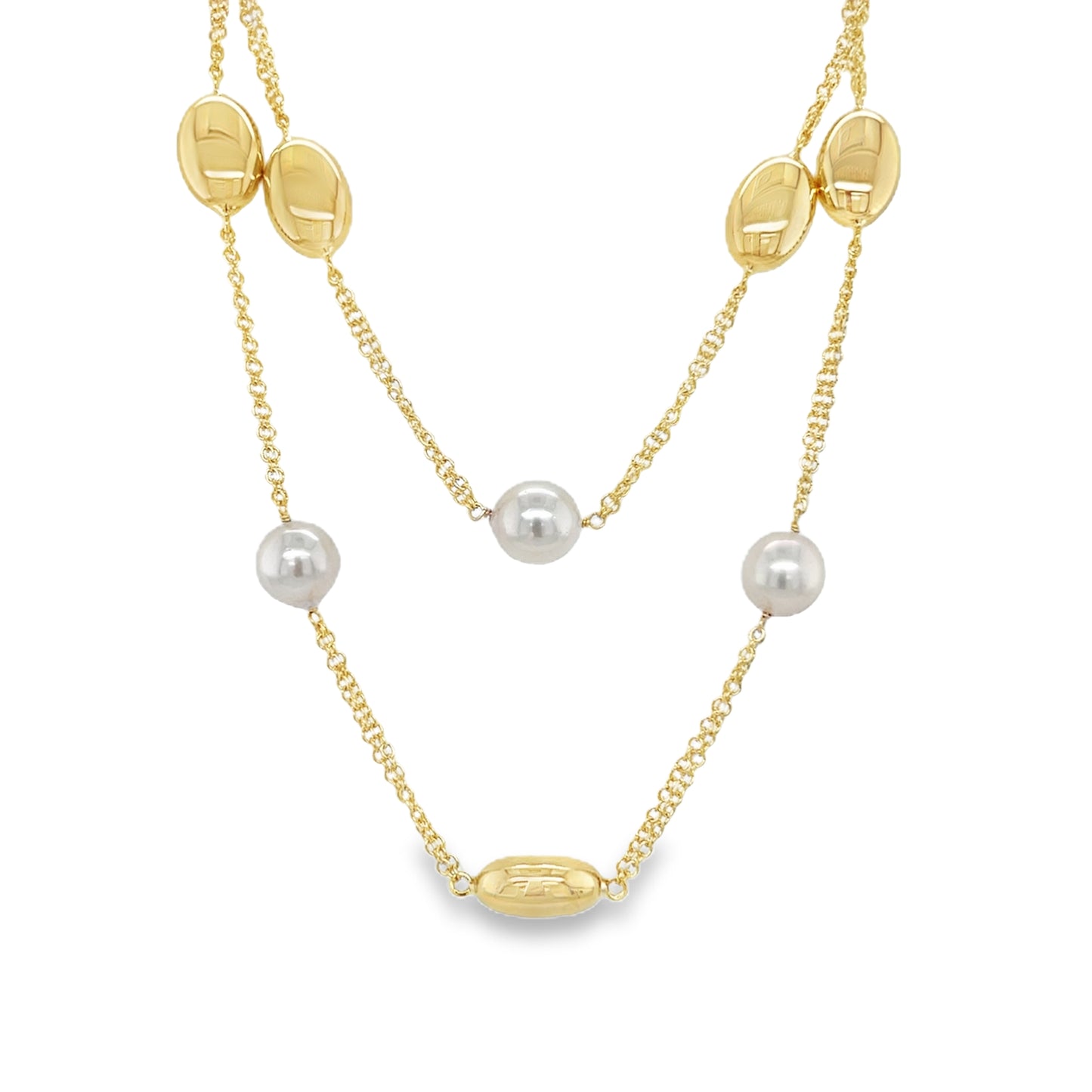 Jai's 18K Yellow Gold Beaded Pearl Necklace