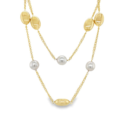 Jai's 18K Yellow Gold Beaded Pearl Necklace