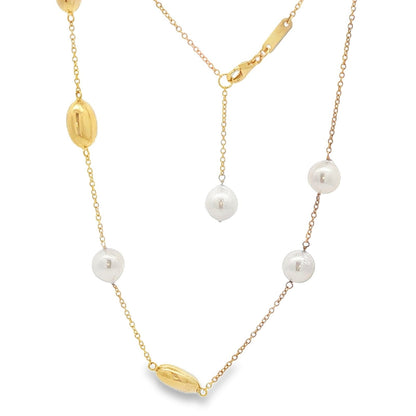 Jai's 18K Yellow Gold Beaded Pearl Necklace