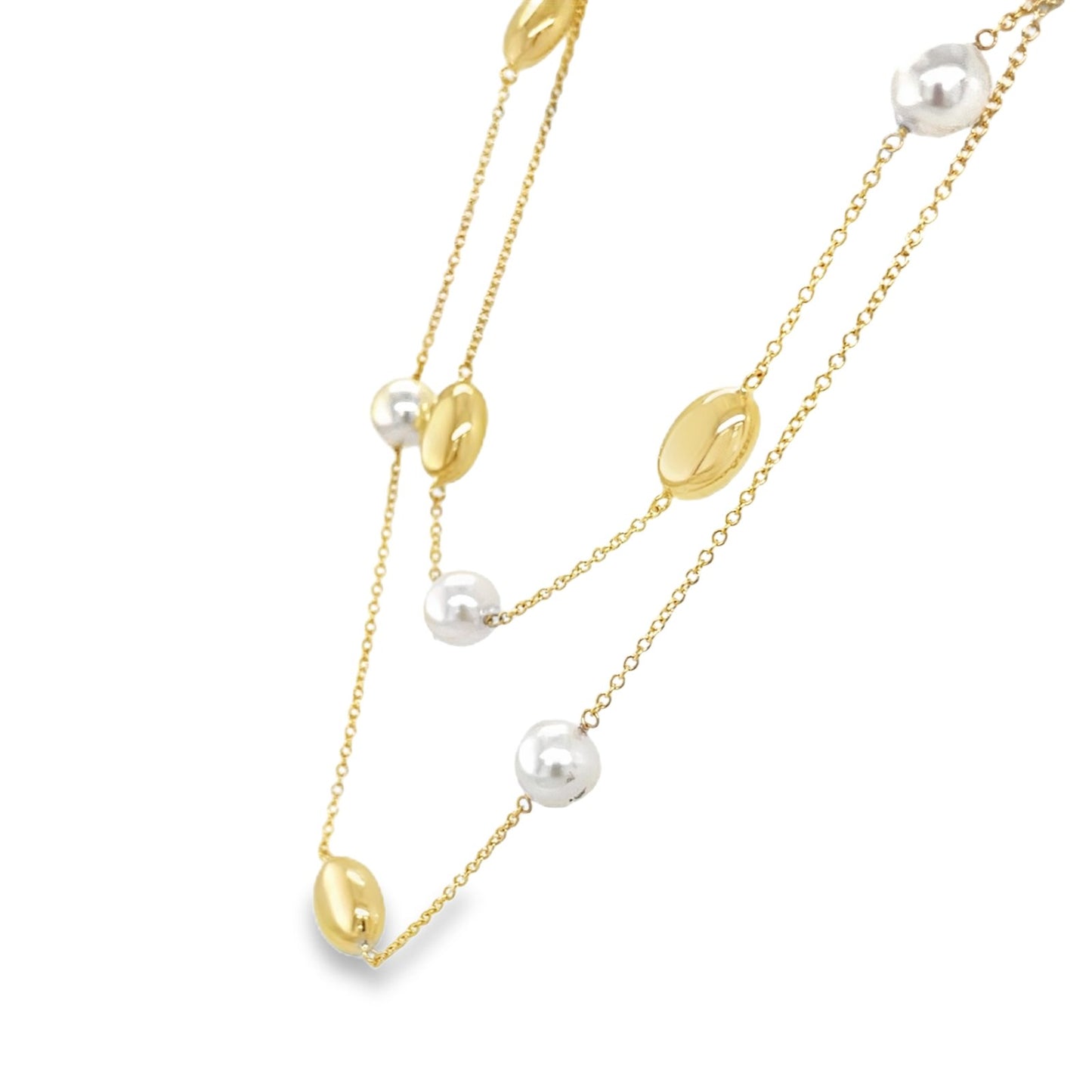 Jai's 18K Yellow Gold Beaded Pearl Necklace