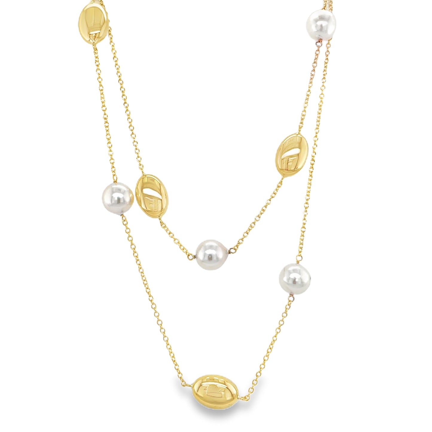 Jai's 18K Yellow Gold Beaded Pearl Necklace