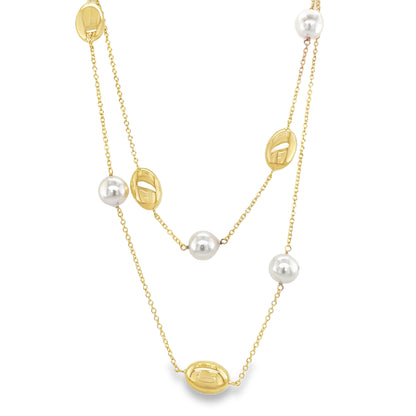 Jai's 18K Yellow Gold Beaded Pearl Necklace