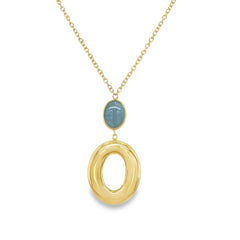 Jai's 18K Yellow Gold Aquamarine Necklace