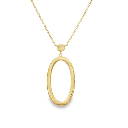 Jai's 18K Yellow Gold Oval Pendant Necklace