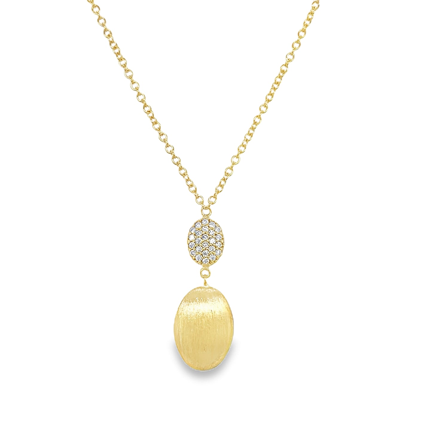 Jai's 18K Yellow Gold Diamond & Satin Petal Necklace